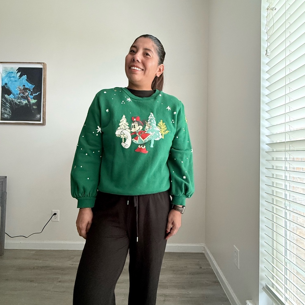 Disney Green Festive Sweater